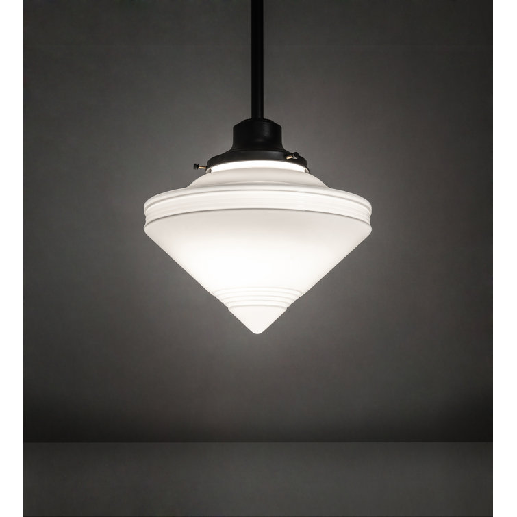 Elegance 60w Textured Black Glass Indoor/Outdoor Pendant Light