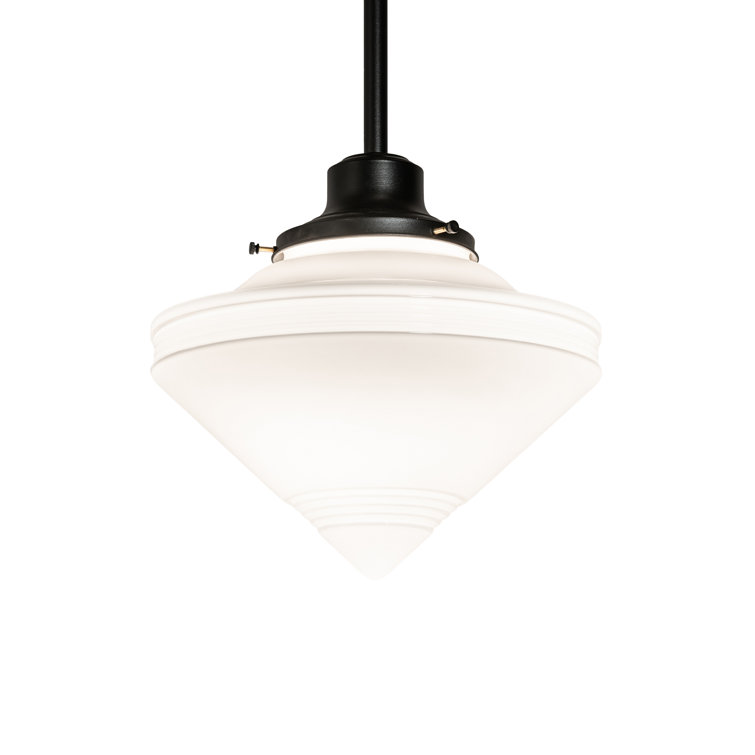 Elegance 60w Textured Black Glass Indoor/Outdoor Pendant Light