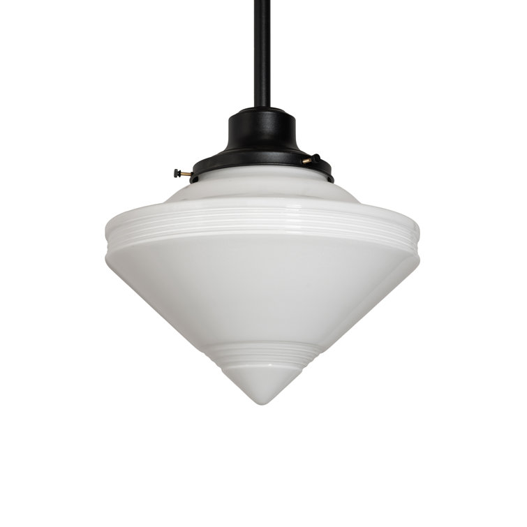 Elegance 60w Textured Black Glass Indoor/Outdoor Pendant Light