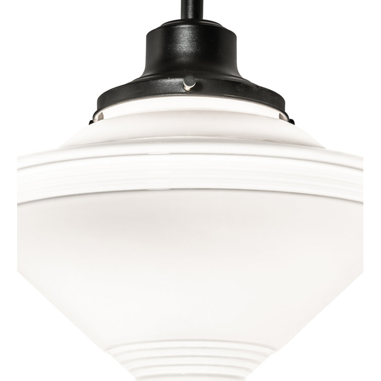 Elegance 60w Textured Black Glass Indoor/Outdoor Pendant Light