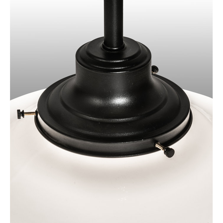 Elegance 60w Textured Black Glass Indoor/Outdoor Pendant Light