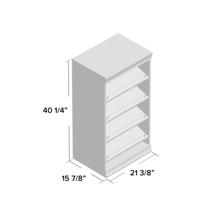 Taupe Modular Stackable Shoe Shelf with Metal Accents