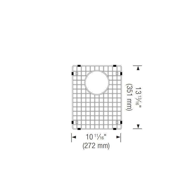 Precis Stainless Steel Sink Grid with Drain Opening