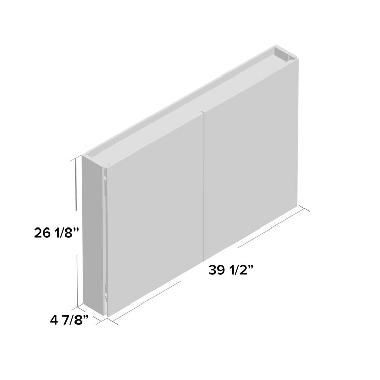 Senza 40" Wide Frameless Bathroom Medicine Cabinet with Mirrors