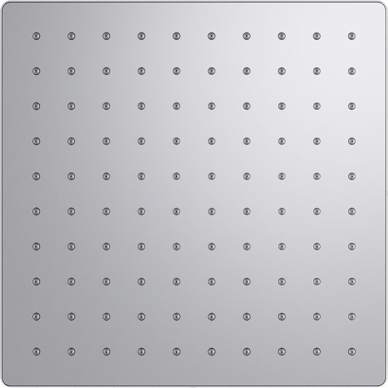 Polished Chrome 10" Square Rain Showerhead