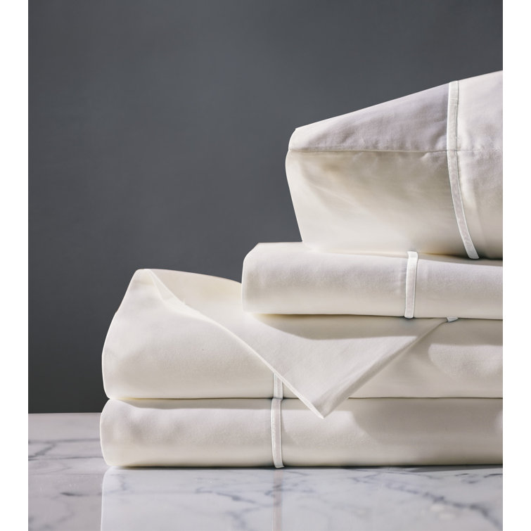 Full Size White Egyptian Cotton Sateen Sheet Set