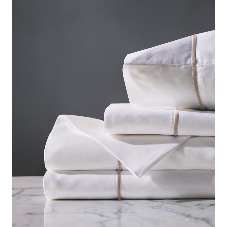 Full Size White Egyptian Cotton Sateen Sheet Set