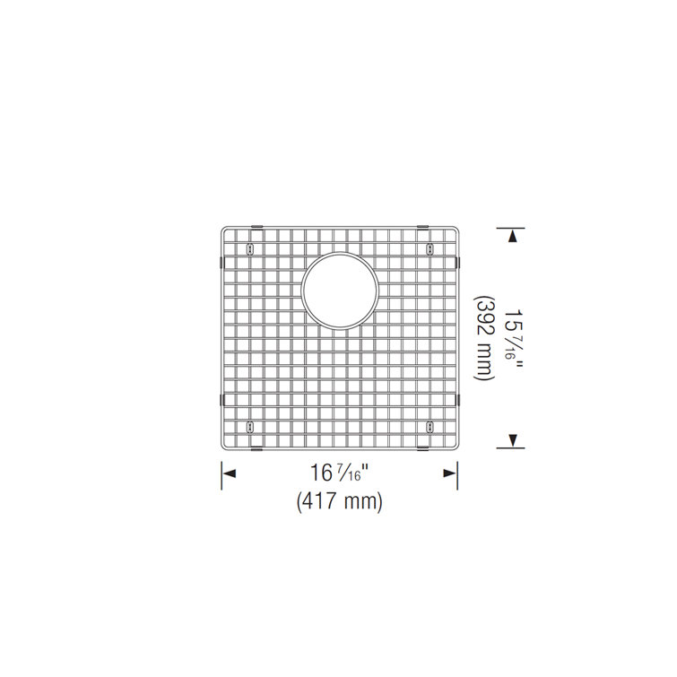 Stainless Steel Sink Grid with Protective Bumpers