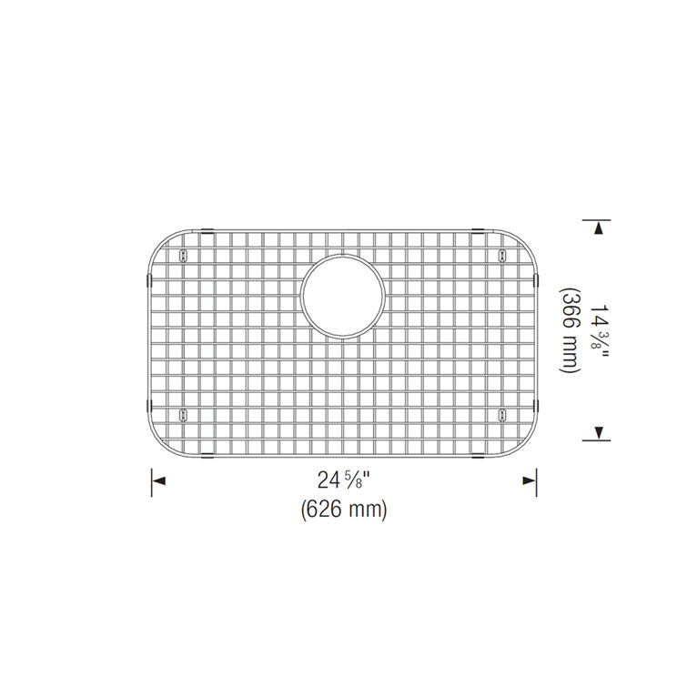 Stainless Steel 24" x 14" Kitchen Sink Grid