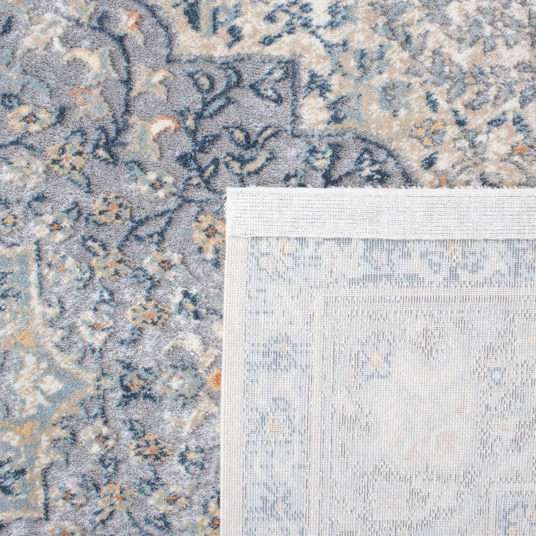 Cream and Beige Hand-Knotted Wool Rectangular Area Rug