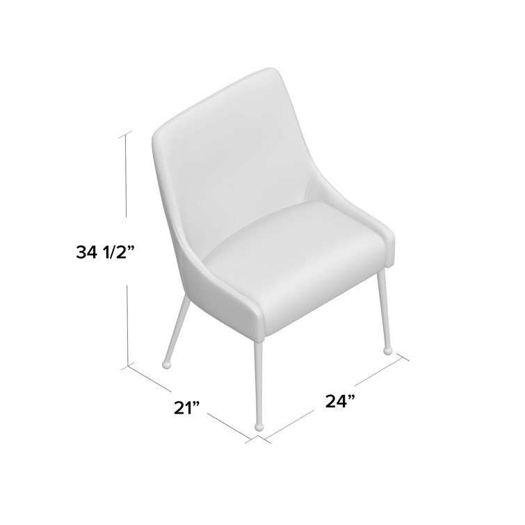 Elegant Owen Cream Velvet & Gold Leg Dining Chair