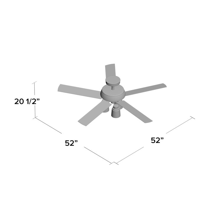 52" Noble Bronze and Light Gray Oak Chandelier Ceiling Fan with Lighting