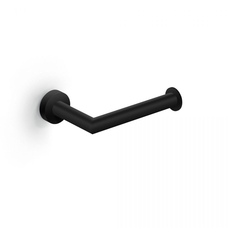 Matte Black Polished Chrome Wall Mounted Toilet Paper Holder
