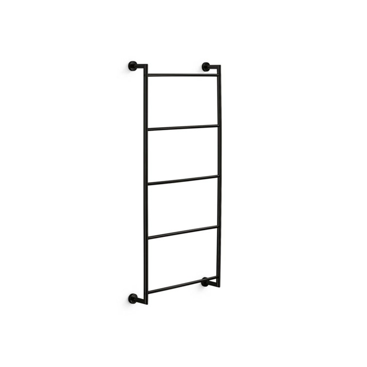 Baketo 35.4" Matte Black Wall Mounted Towel Rack