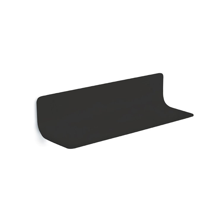 Matte Black Aluminum Wall Accent Shelf, 18.1'' Wide
