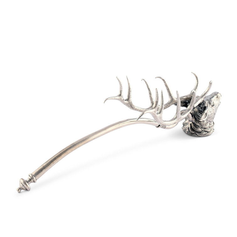 Refined Lodge 10" Pewter Elk Antler Candle Snuffer