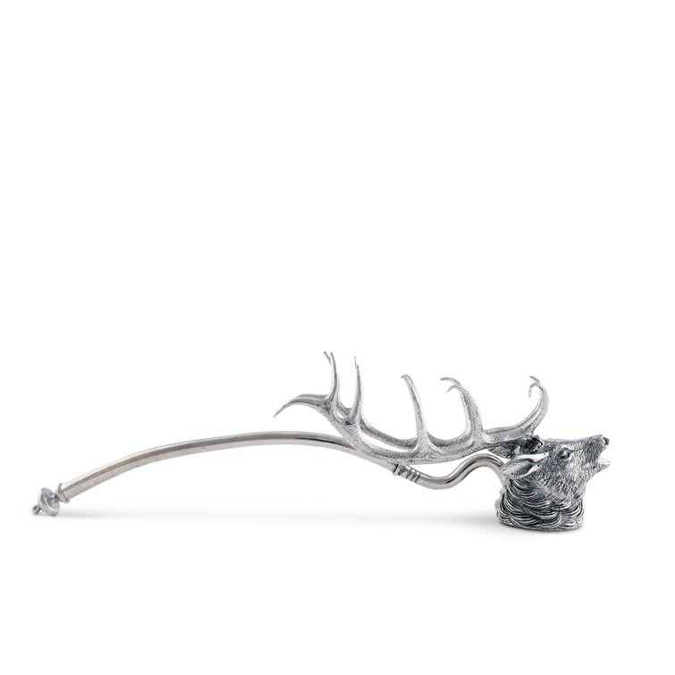 Refined Lodge 10" Pewter Elk Antler Candle Snuffer