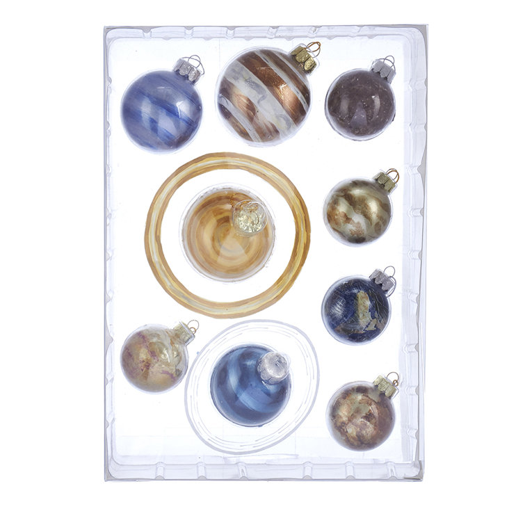 Solar System Planets Christmas Tree Ornament Set, 9-Piece
