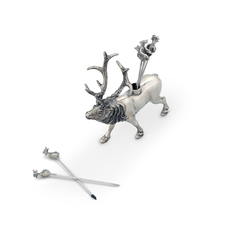 Elk Pewter 7-Piece Cheese Marker Set