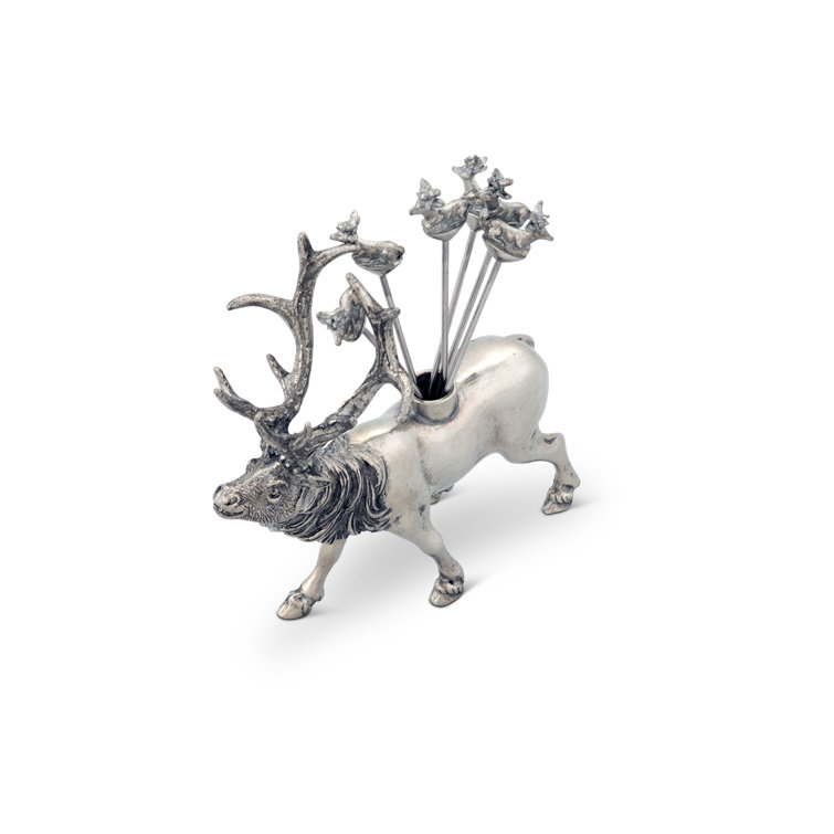 Elk Pewter 7-Piece Cheese Marker Set