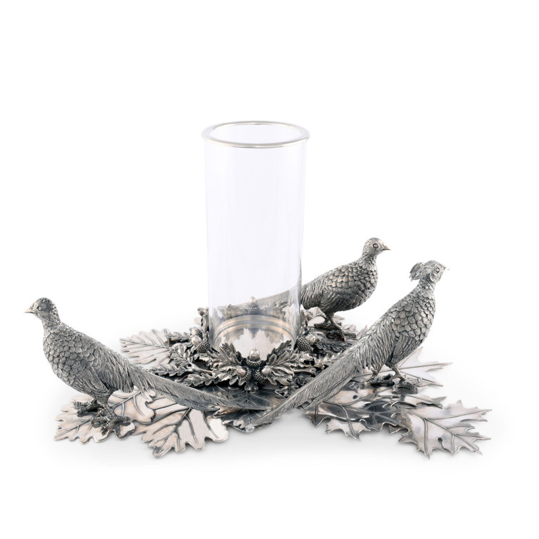 Clear Glass Tabletop Hurricane Candle Holder