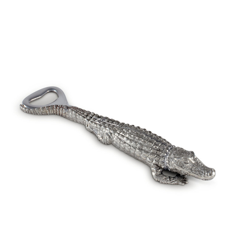 Pewter Alligator Handle Tropical Bottle Opener