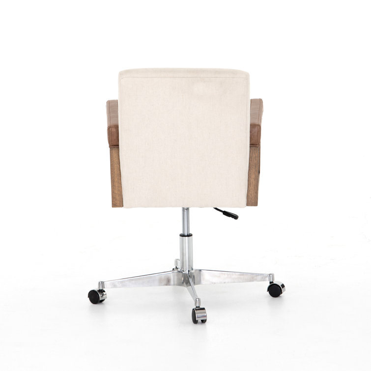 Harbor Natural Cream Leather-Wrapped Conference Chair