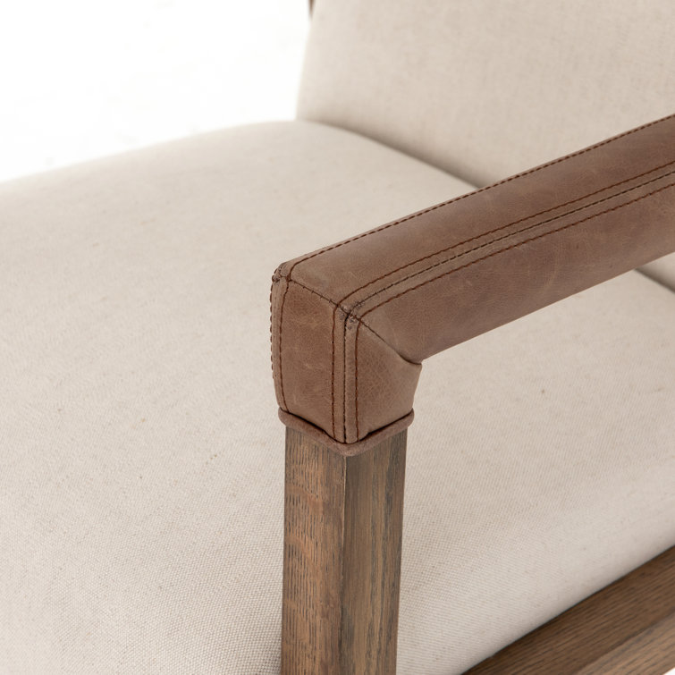 Harbor Natural Cream Leather-Wrapped Conference Chair