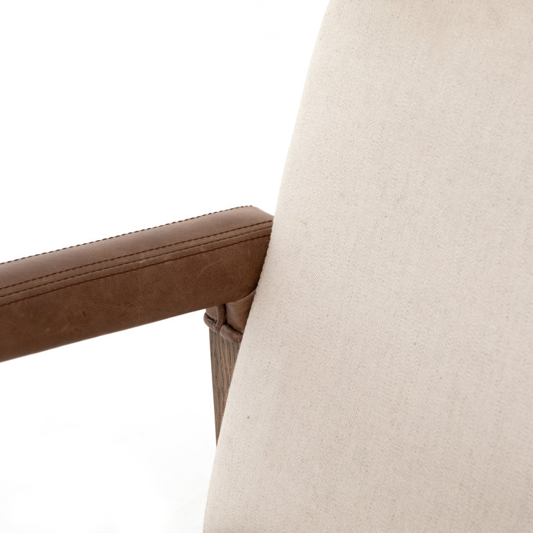 Harbor Natural Cream Leather-Wrapped Conference Chair