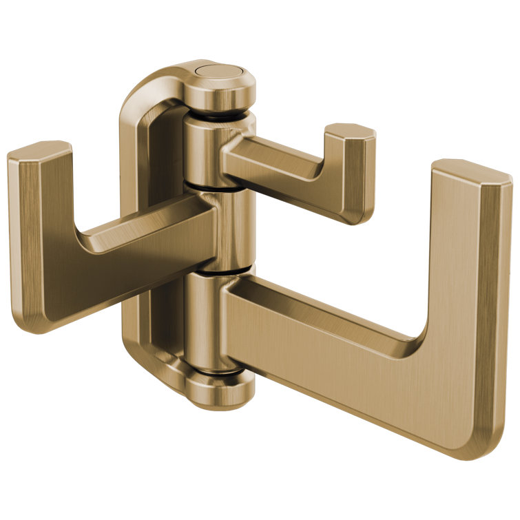 Luxe Gold Stainless Steel Hinged Wall Mounted Robe Hook