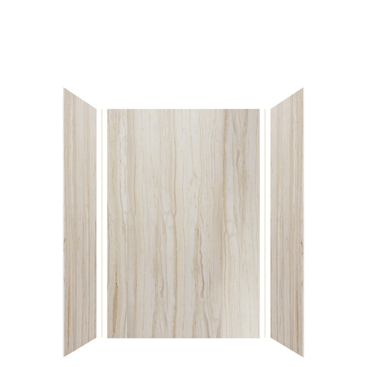 Sorento Beige Composite Solid Surface Shower Wall Kit, 36" x 48" x 72"