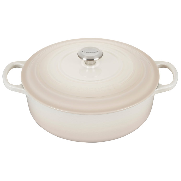 Meringue Enameled Cast Iron 7.25 qt. Dutch Oven