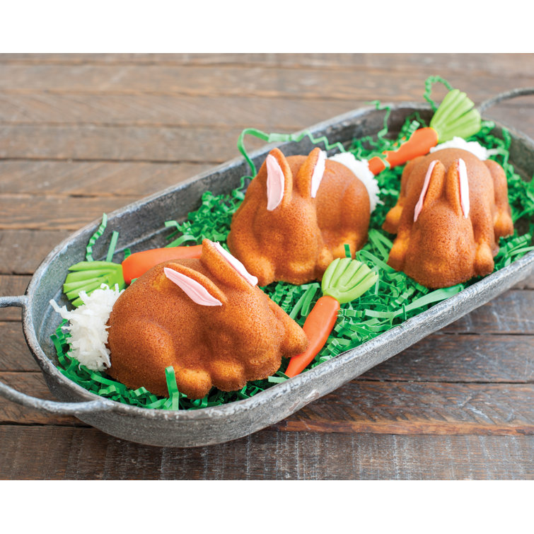 Silver Non-stick Aluminum Baby Bunny Cake Pan