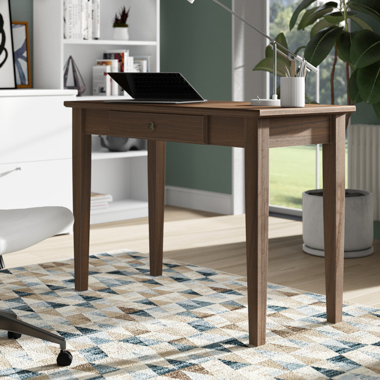 Walnut Shaker Style Solid Wood Desk with Drawer