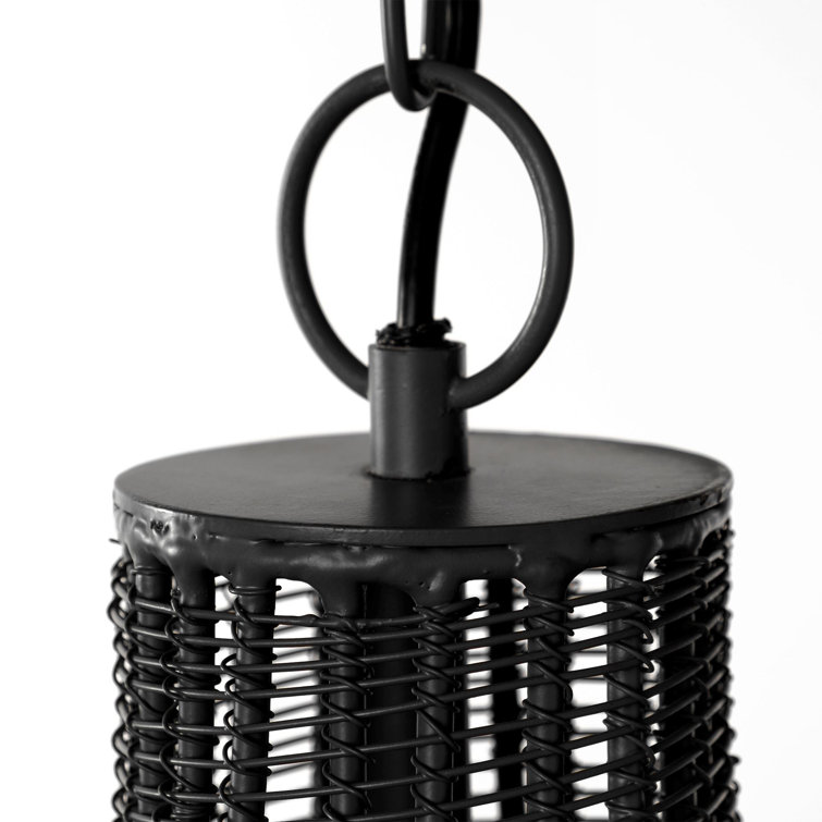 Camila 40" Black Metal Candle Style Chandelier