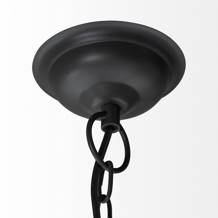 Camila 40" Black Metal Candle Style Chandelier