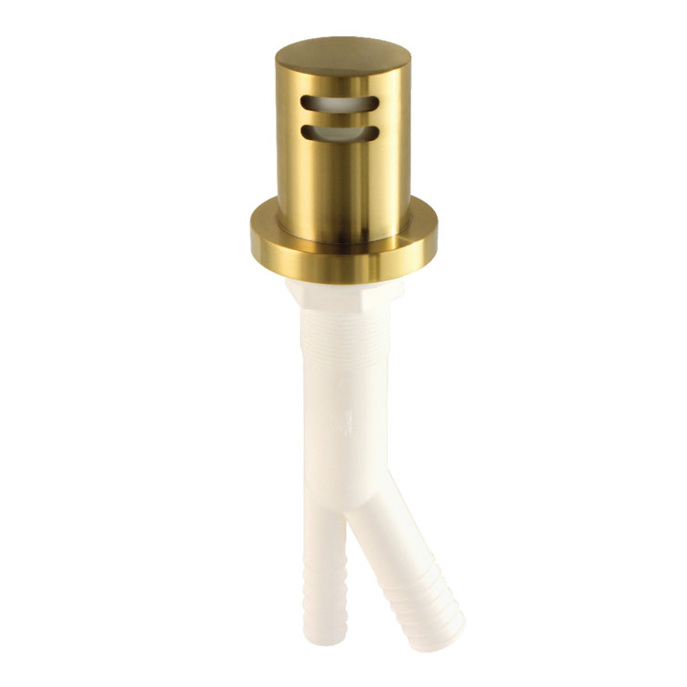 Brushed Brass Dishwasher Air Gap with Polyethylene Body