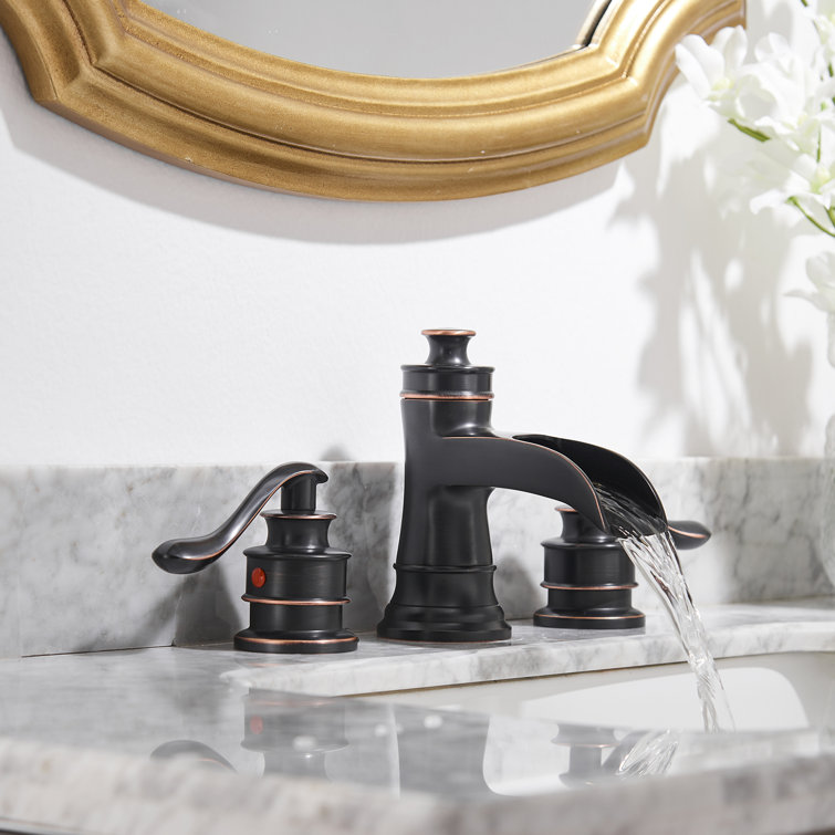 Brushed Nickel Waterfall Single-Handle Bathroom Faucet with Drain Assembly