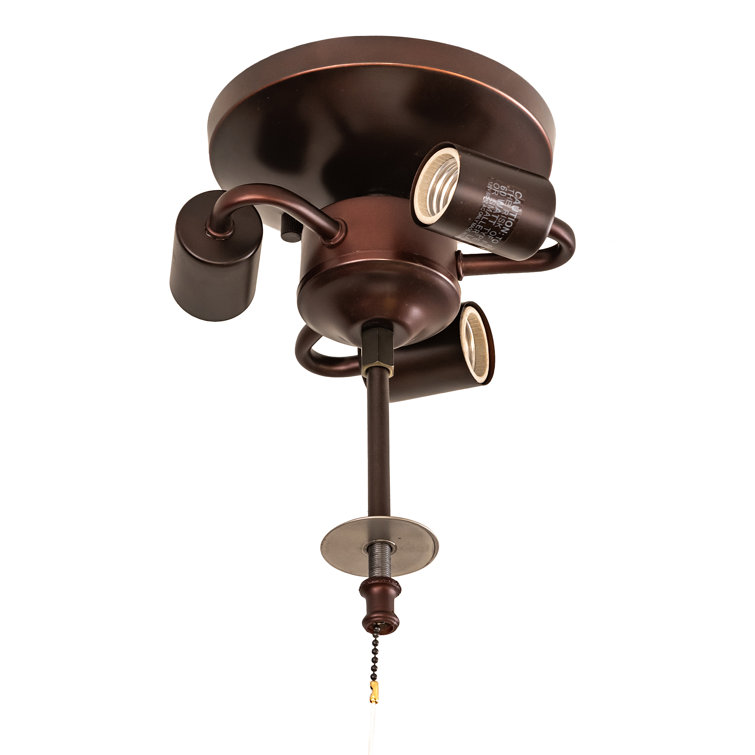 Mauve Beige 3-Light Tiffany Inspired Glass Flushmount