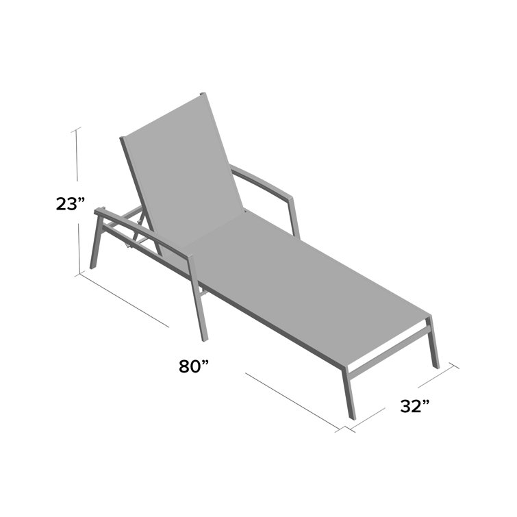 Set of 2 Flint and Cocoa Aluminum Chaise Lounges