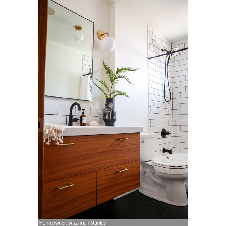 Elegant Aged Brass Dimmable Wall Sconce with White Glass Shade