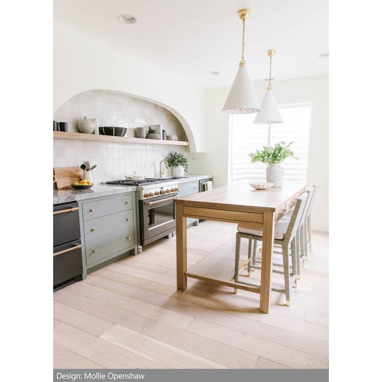 Aged Brass and White Plaster Cone Pendant Light, 1-Light
