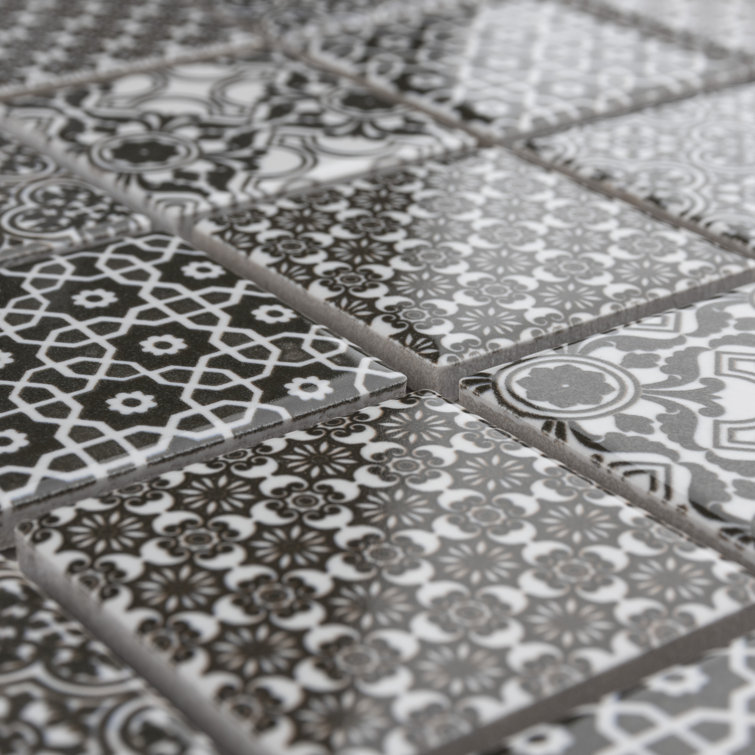 Black and White Porcelain Mosaic Tile for Floor and Wall