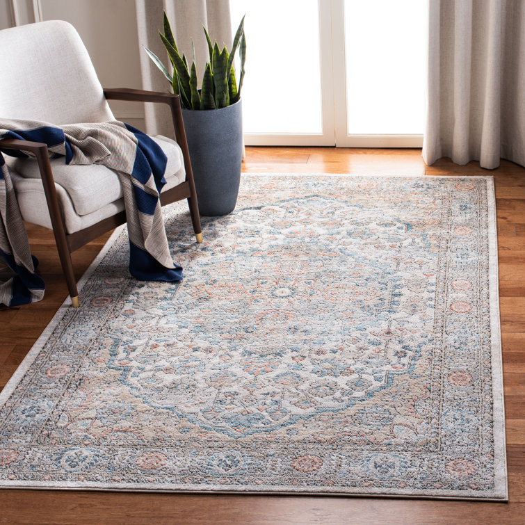 Handmade Gray Wool and Silk Rectangular Area Rug