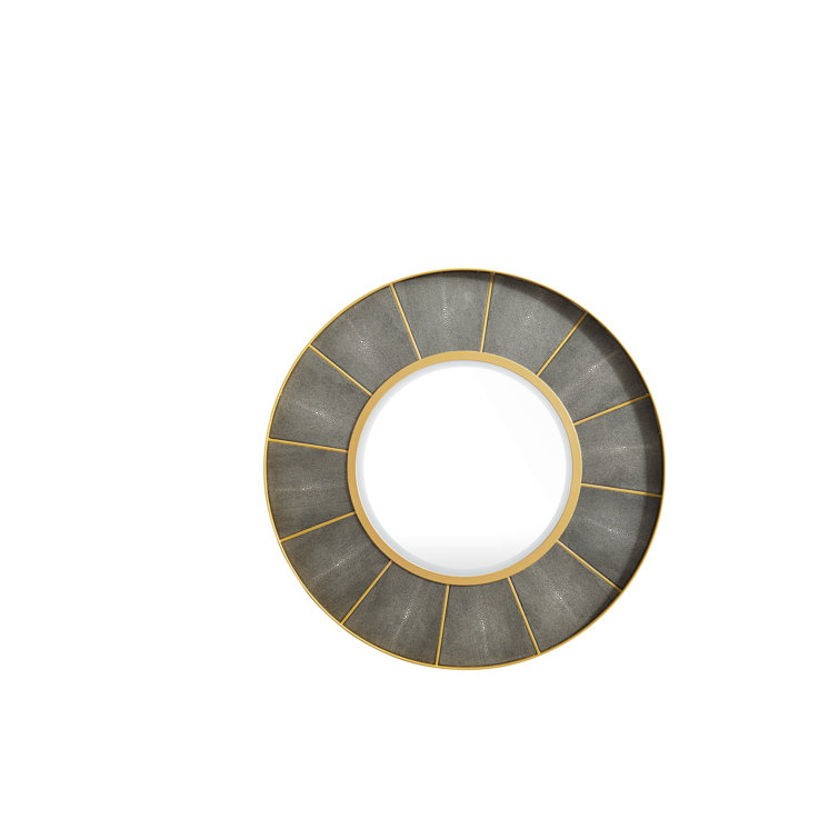 Crimson Gold Round Stainless Steel Vanity Mirror