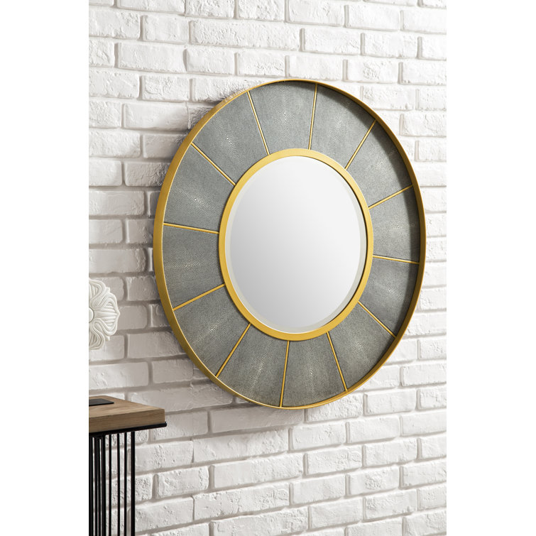 Crimson Gold Round Stainless Steel Vanity Mirror