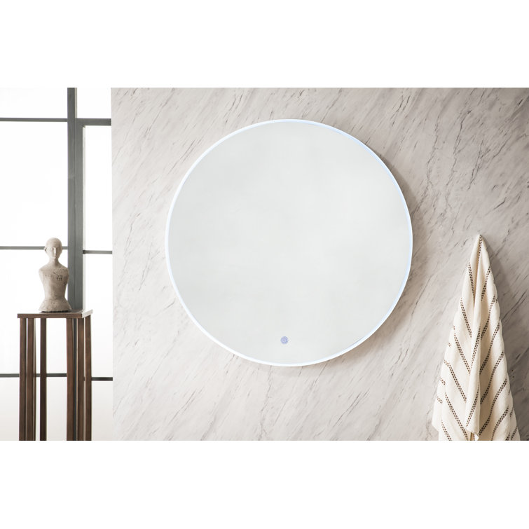 Orlando 36" Frosted Acrylic Circular LED Lighted Mirror