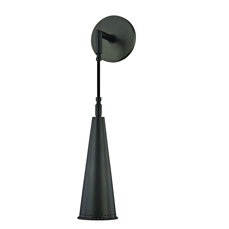 Alva Old Bronze Dimmable Spun Metal 1-Light Downlight Sconce