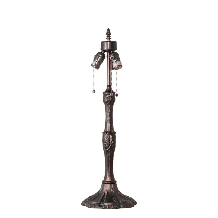 Meyda 26" Mahogany Bronze Dragonfly Stained Glass Table Lamp