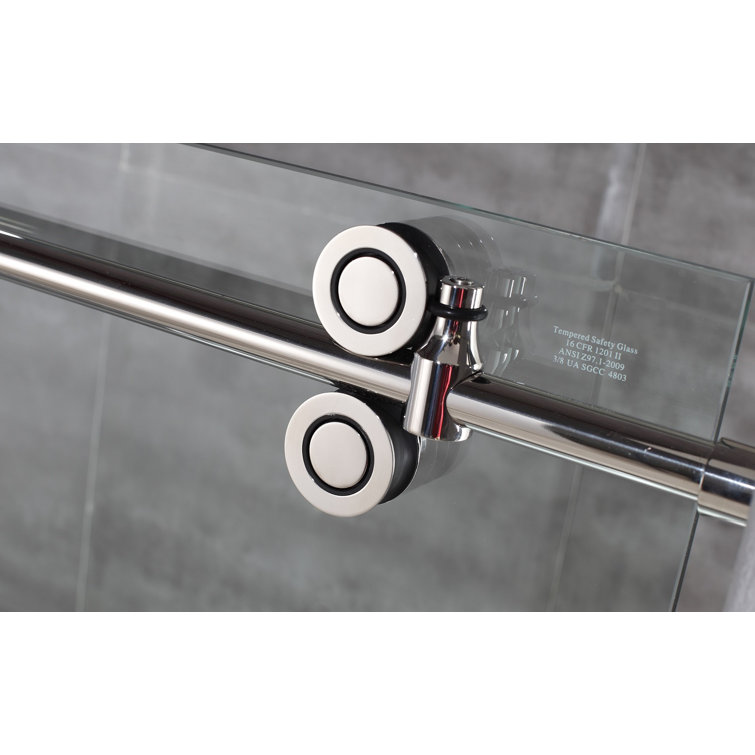 Langham 60'' Clear Glass Stainless Steel Sliding Tub Door